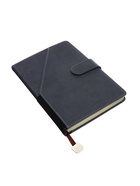 Ежедневник недатированный А5, 140 листов в клетку, кожзам, с ручкой, в подарочной коробке, серый - Фото 3