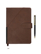 Ежедневник недатированный А5, 140 листов в клетку, кожзам, с ручкой, в подарочной коробке, коричневый - Фото 2