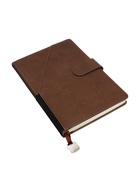 Ежедневник недатированный А5, 140 листов в клетку, кожзам, с ручкой, в подарочной коробке, коричневый - Фото 3