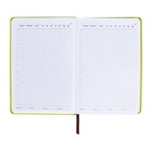 Ежедневник недатированный А5, с хлястиком, 140 листов, в клетку, кожзам, зеленый 10536938