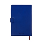 Ежедневник недатированный А5, с хлястиком, 140 листов, в клетку, кожзам, синий 10536945