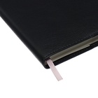 Ежедневник недатированный «Бизнес», А5, в клетку, 128 листов, обложка кожзам, с боковой закладкой, чёрный 10536949