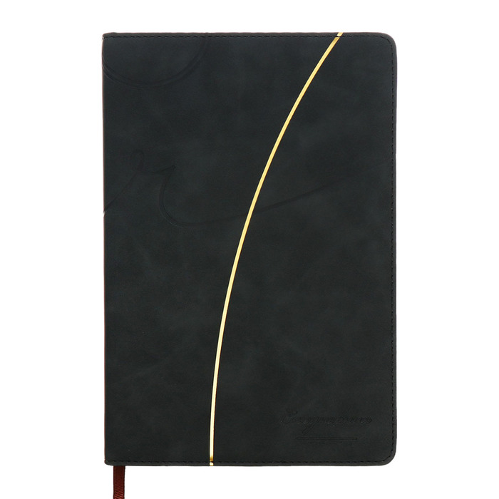 Ежедневник недатированный, А5, 140л, клетка, обл.кожзам, Стиль, синий - Фото 1