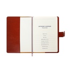 Ежедневник недатированный «Бизнес», А5, в клетку, с хлястиком, 128 листов, обложка кожзам, чёрный 10536954