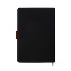 Ежедневник недатированный «Бизнес», А5, в клетку, с хлястиком, 128 листов, обложка кожзам, чёрный 10536954