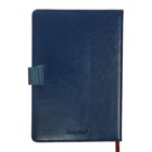 Ежедневник недатированный «Узоры», А5, в клетку, с хлястиком, 128 листов, обложка кожзам, синий 10536958