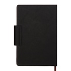 Ежедневник недатированный А5, с хлястиком, 140 листов в клетку, обложка кожзам, на кнопке, черно-серый 10536962