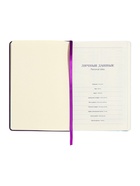 Ежедневник недатированный A5, 140 листов, искусственная кожа, на резинке, синий срез, фиолетовый - Фото 9