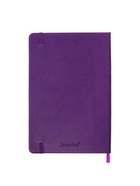 Ежедневник недатированный A5, 140 листов, искусственная кожа, на резинке, синий срез, фиолетовый - Фото 18