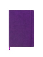 Ежедневник недатированный A5, 140 листов, искусственная кожа, на резинке, синий срез, фиолетовый - Фото 5