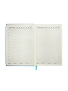 Ежедневник недатированный А5, 140 листов, искусственная кожа, на резинке, жёлтый срез, синий - Фото 16