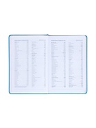 Ежедневник недатированный А5, 140 листов, искусственная кожа, на резинке, жёлтый срез, синий 10536973