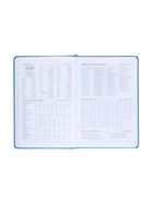 Ежедневник недатированный А5, 140 листов, искусственная кожа, на резинке, жёлтый срез, синий 10536973