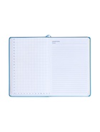 Ежедневник недатированный А5, 140 листов, искусственная кожа, на резинке, жёлтый срез, синий 10536973