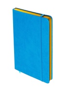 Ежедневник недатированный А5, 140 листов, искусственная кожа, на резинке, жёлтый срез, синий - Фото 6
