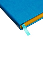 Ежедневник недатированный А5, 140 листов, искусственная кожа, на резинке, жёлтый срез, синий - Фото 9