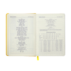 Ежедневник недатированный A5, 140 л, клетка, кожзам, на резинке, черный срез, Желтый - Фото 10