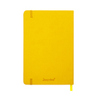 Ежедневник недатированный A5, 140 л, клетка, кожзам, на резинке, черный срез, Желтый - Фото 13