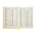 Ежедневник недатированный A5, 140 л, клетка, кожзам, на резинке, черный срез, Желтый - Фото 8