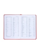 Ежедневник недатированный A5, 140 л, клетка, кожзам, на резинке, черный срез, Красный - Фото 7