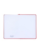 Ежедневник недатированный A5, 140л, клетка, кожзам, на резинке, черный срез, Красный 10536976