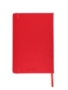 Ежедневник недатированный A5, 140л, клетка, кожзам, на резинке, черный срез, Красный 10536976