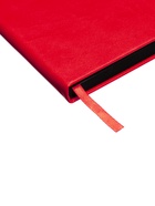 Ежедневник недатированный A5, 140 л, клетка, кожзам, на резинке, черный срез, Красный - Фото 4