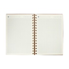 Ежедневник недатированный А5, 80 листов, в клетку, на гребне, обложка кожзам, с хлястиком, коричневый 10536978