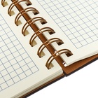 Ежедневник недатированный А5, 80 листов, в клетку, на гребне, обложка кожзам, с хлястиком, коричневый 10536978