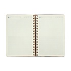 Ежедневник недатированный А5, 80 листов, в клетку, на гребне, обложка кожзам, с хлястиком, синий 10536979