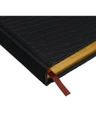 Ежедневник полудатированный «Крокодил», А5, 192 листа, с линейкой, обложка из искусственной кожи, золотой срез, чёрный - Фото 8