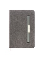 Ежедневник недатированный A5, 96 листов, с держателем для телефона/планшета/ручки, серый - Фото 4