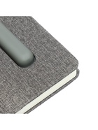 Ежедневник недатированный A5, 96 листов, с держателем для телефона/планшета/ручки, серый - Фото 6