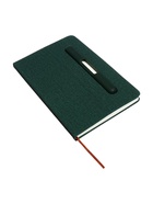 Ежедневник недатированный A5, 96 листов, с держателем для телефона/планшета/ручки, зелёный - Фото 5