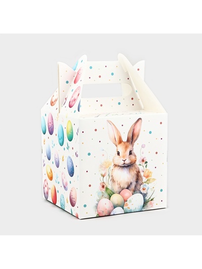 Коробка подарочная пасхальная «С праздником Пасхи», 14×14×14 см, для кулича