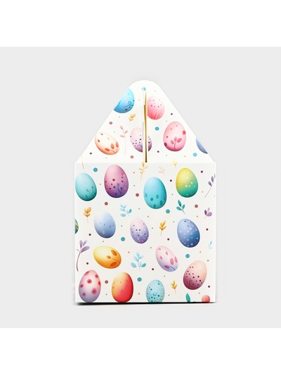 Коробка подарочная пасхальная «С праздником Пасхи», 14×14×14 см, для кулича