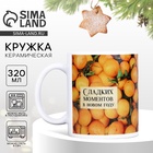 Кружка с сублимацией Дорого внимание «Мандарины», 320 мл - Фото 1