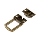 Замок-защелка на ящик ZM01, 3.2×2.5 см, цвет бронза, 4 шт. TMP - фото 31968606