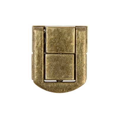 Замок-защелка на ящик ZM01, 2.5×2 см, цвет бронза, 4 шт.