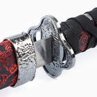 Макет оружия «Сувенирные катаны на подставке 2в1. Красный дракон на чёрном», подарочный набор, ножны кожзам, 47 см; 70 см - Фото 4