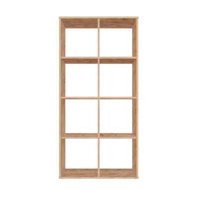 Стеллаж кубический Polini Home Smart, 8 секций, 698×290×1420 мм, цвет дуб крафт золотой