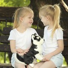 Игрушка мягкая Hansa «Щенок сибирской хаски», цвет чёрно-белый, 33 см - Фото 5