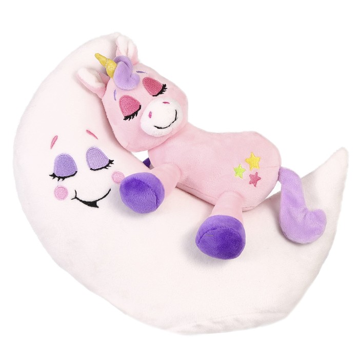 Игрушка мягкая интерактивная Lullabrites Зверюшки-баюшки «Единорог», ночник, музыкальная, светящаяся - Фото 1