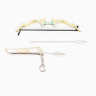 Макет оружия «Сувенирный лук Геншин», подвесной, брелок, 26 см, золотой - Фото 2