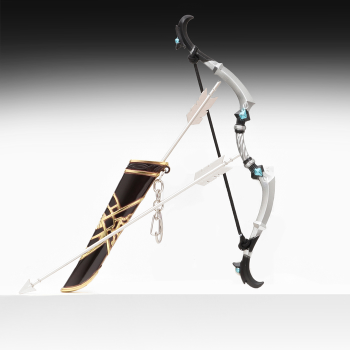 Макет оружия «Сувенирный лук Геншин», подвесной, брелок, 26 см, чёрный - Фото 1