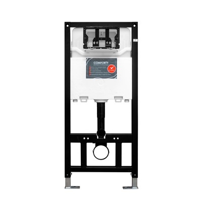 Инсталляция Comforty CF3GT1900-10BL, клавиша управления Comforty CF3BT7912BL, матовая чёрная