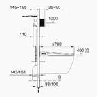 Инсталляция Comforty CF3GT1900-10BL, клавиша управления Comforty CF3BT7912BL, матовая чёрная - Фото 9