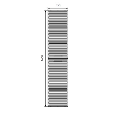Шкаф – колонна для ванной комнаты Comforty «Касабланка – 35», 350×300×1600 мм, цвет серый шёлк