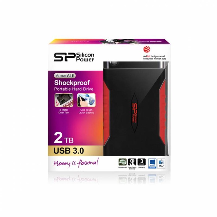 Жесткий диск Silicon Power USB 3.0 1TB SP010TBPHDA15S3L Armor 2.5" черный - фото 51659381