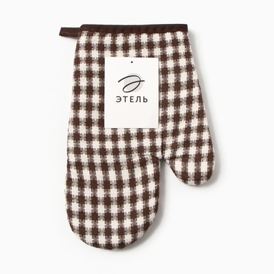 Варежка-прихватка «Этель. Мозаика», 26×16 см, коричневая